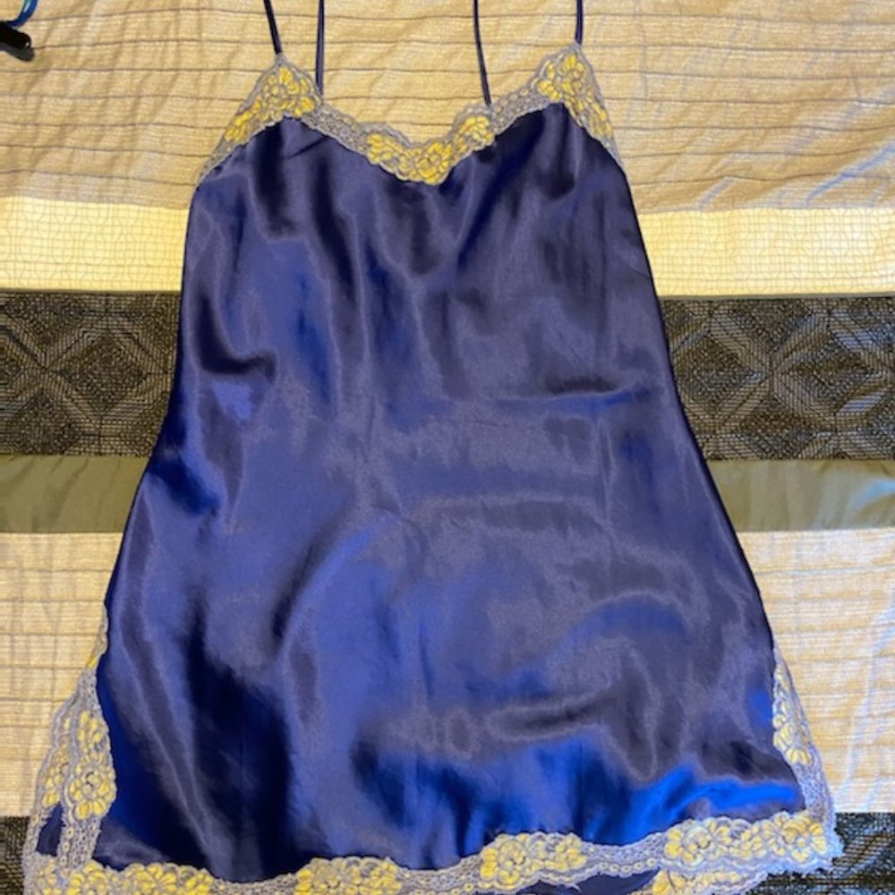 Blue chemise nightgown